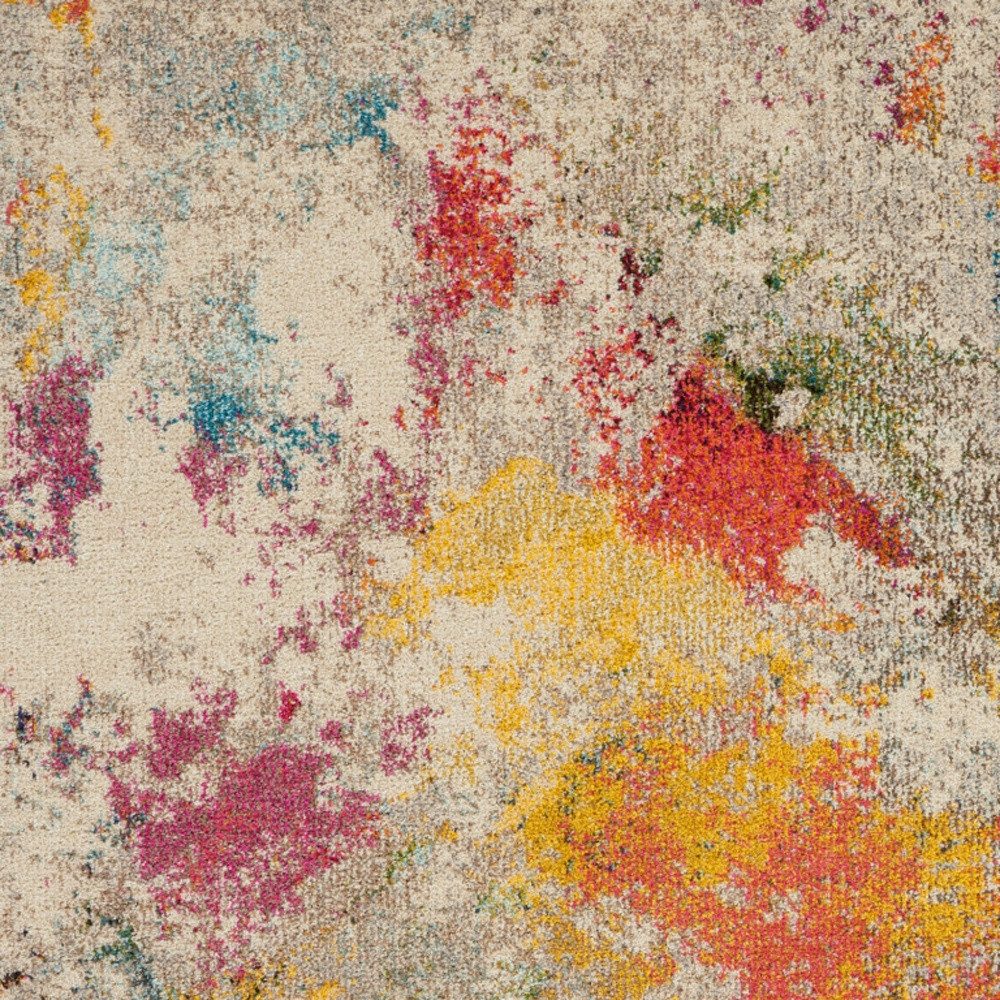 4′ X 6′ Ivory Abstract Area Rug