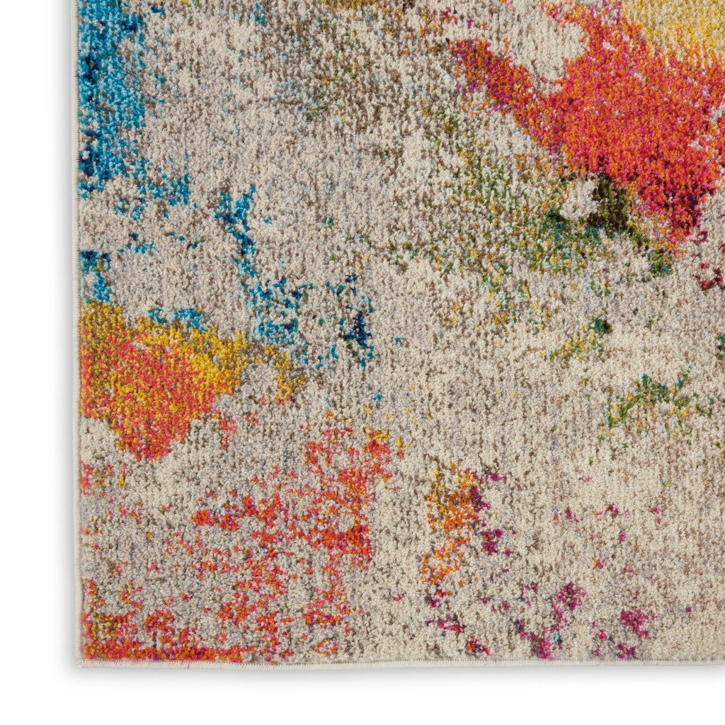 4′ X 6′ Ivory Abstract Area Rug