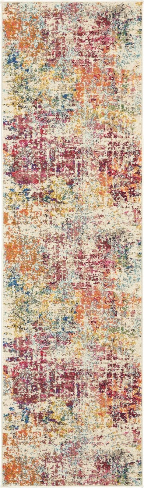 2′ X 6′ Pink Abstract Distressed Area Rug