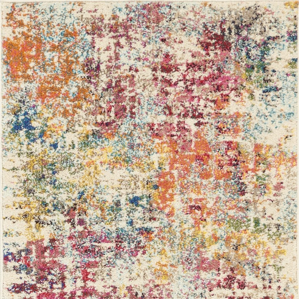 2′ X 6′ Pink Abstract Distressed Area Rug