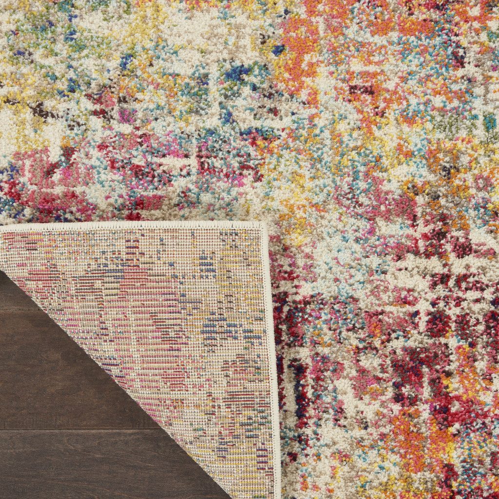 2′ X 6′ Pink Abstract Distressed Area Rug