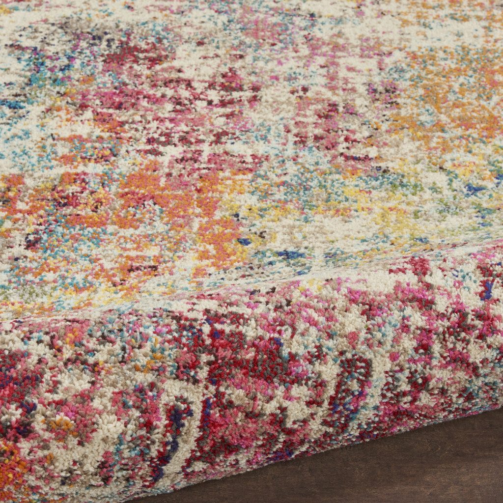 2′ X 4′ Pink Abstract Distressed Area Rug