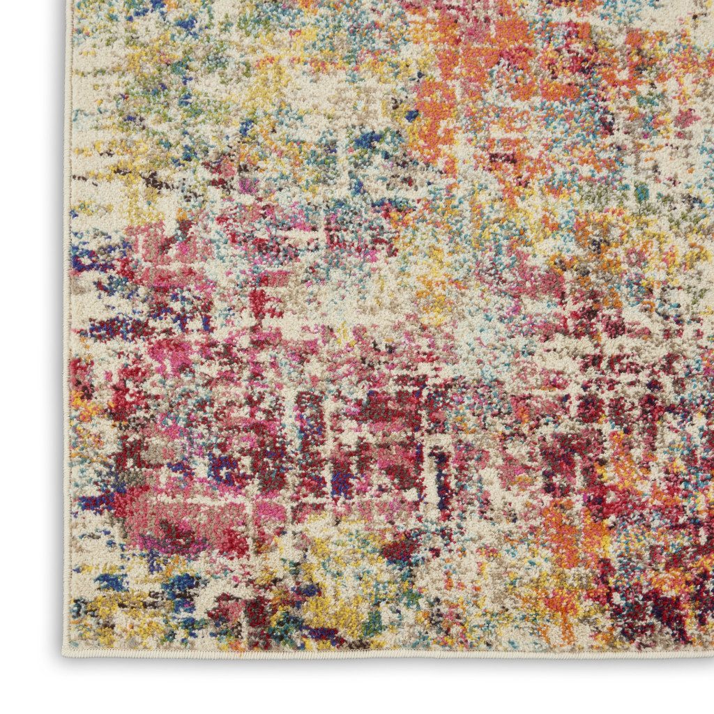 2′ X 4′ Pink Abstract Distressed Area Rug