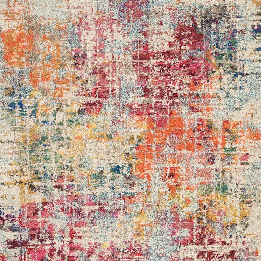 5′ X 7′ Pink Abstract Distressed Non Skid Area Rug