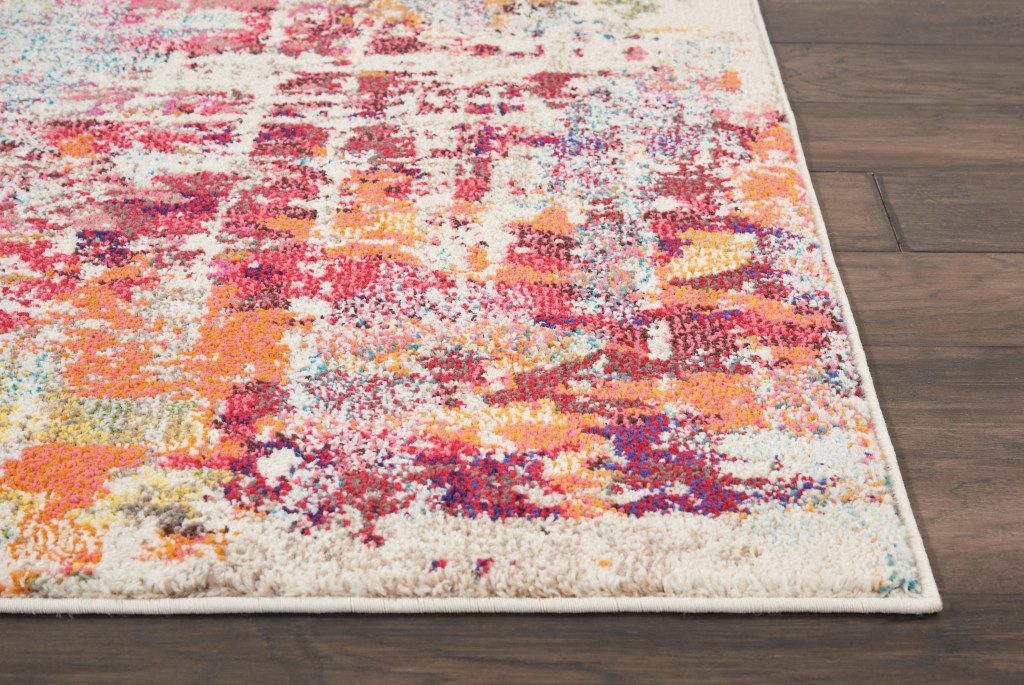 5′ X 7′ Pink Abstract Distressed Non Skid Area Rug