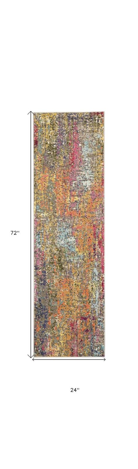 2′ X 6′ Sunset Abstract Area Rug