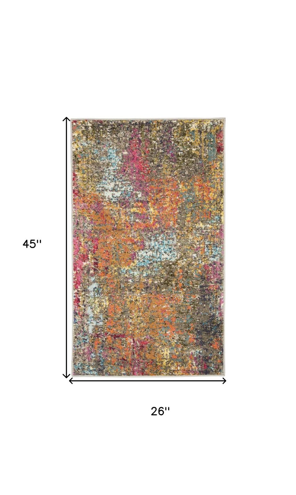 2′ X 4′ Sunset Abstract Power Loom Area Rug