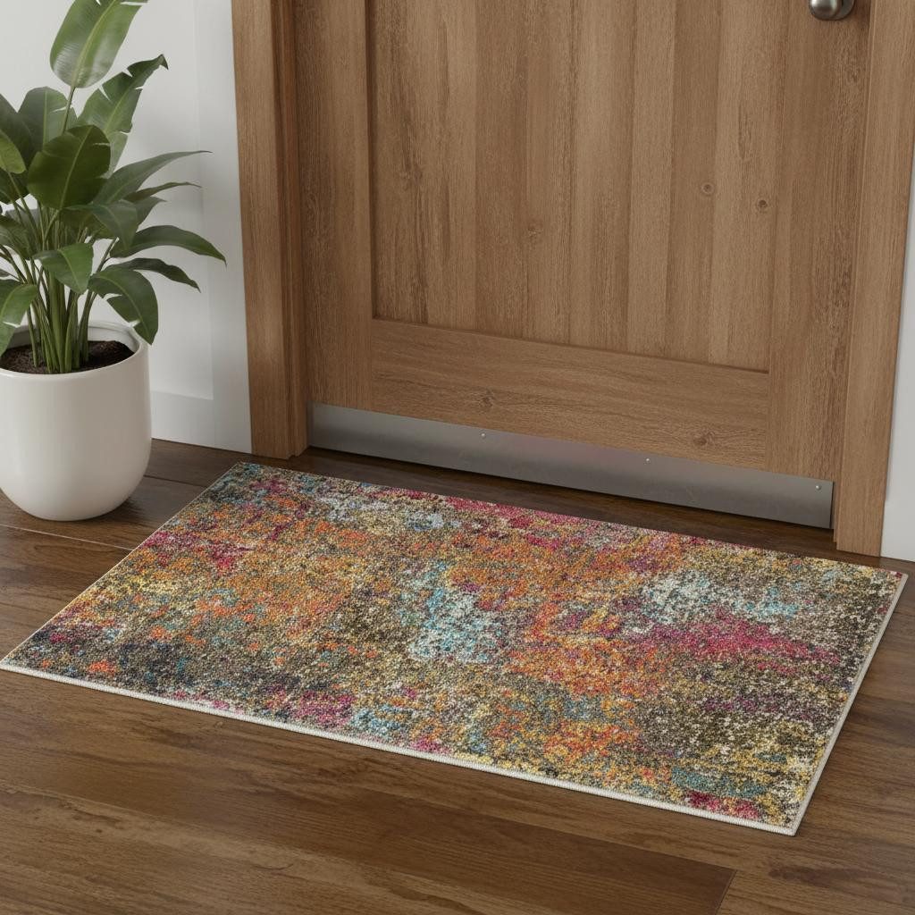 2′ X 4′ Sunset Abstract Power Loom Area Rug