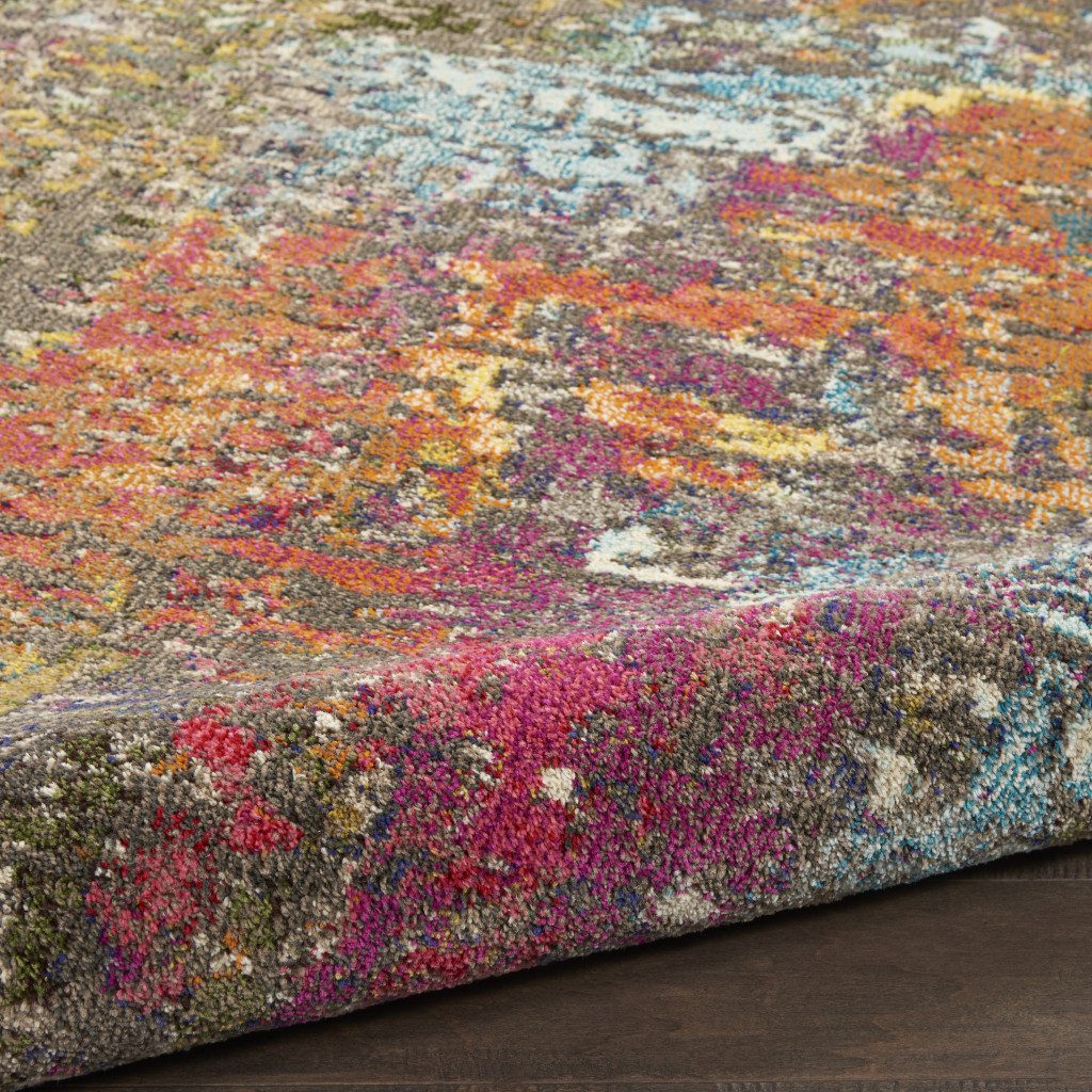5′ X 5′ Sunset Abstract Round Rug