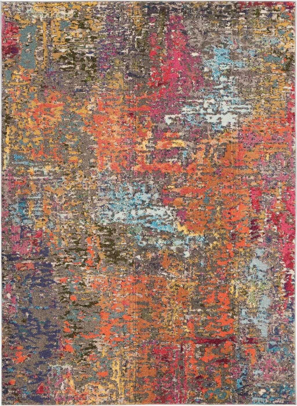 5′ X 7′ Sunset Abstract Area Rug