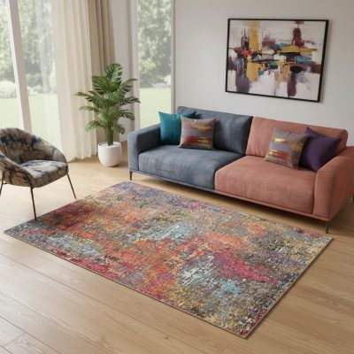 5′ X 7′ Sunset Abstract Area Rug