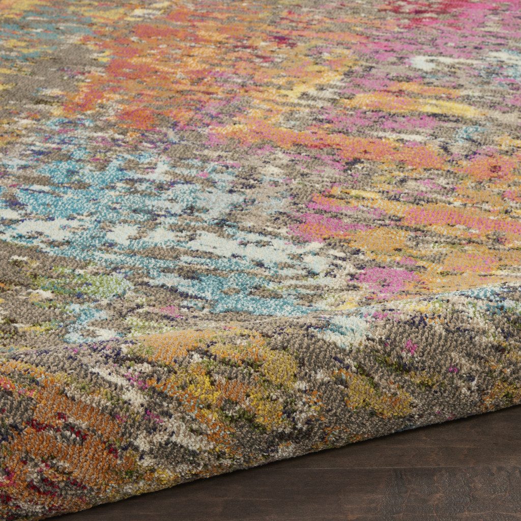 8′ X 8′ Sunset Abstract Round Rug