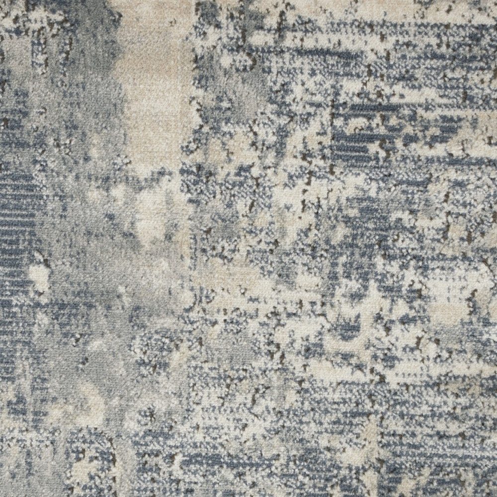2′ X 4′ Beige and Gray Abstract Distressed Area Rug