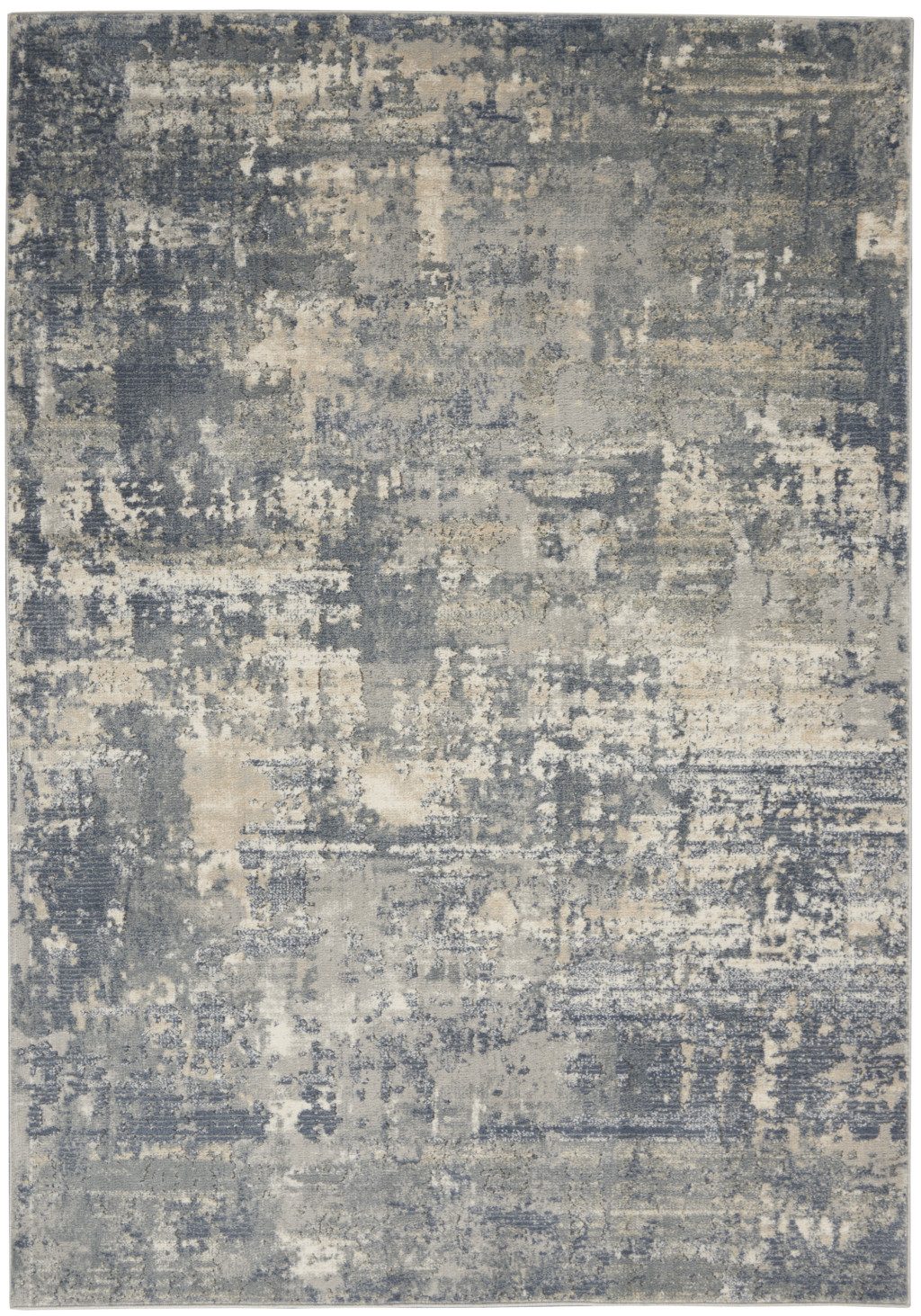 4′ X 6′ Grey and Beige Abstract Area Rug