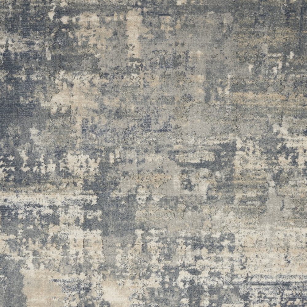 4′ X 6′ Grey and Beige Abstract Area Rug