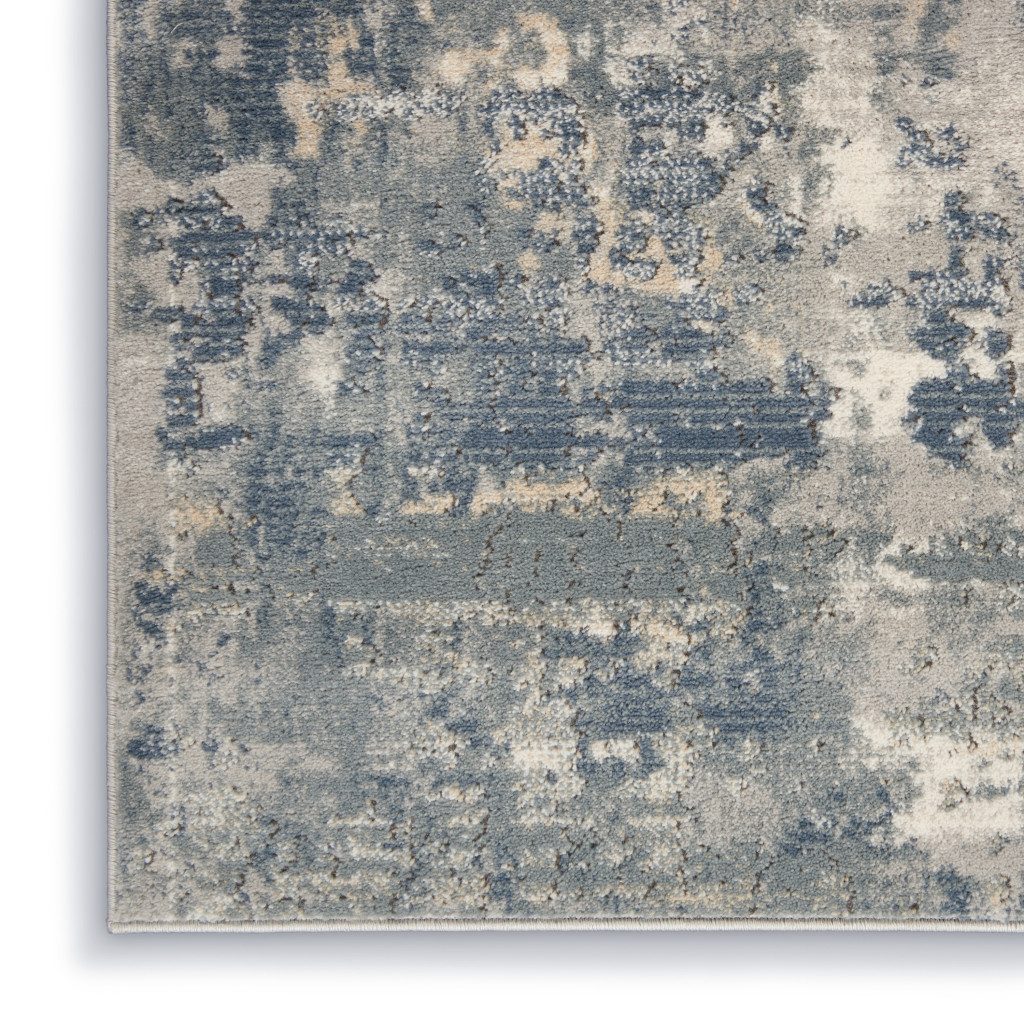 4′ X 6′ Grey and Beige Abstract Area Rug