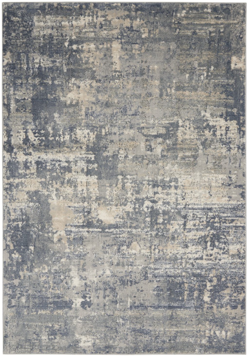 5′ X 7′ Grey And Beige Abstract Area Rug