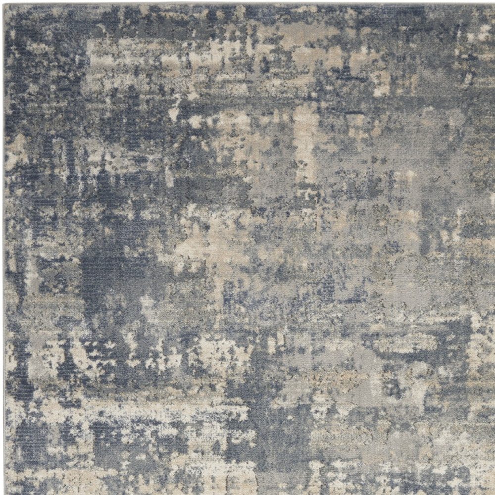 5′ X 7′ Grey And Beige Abstract Area Rug