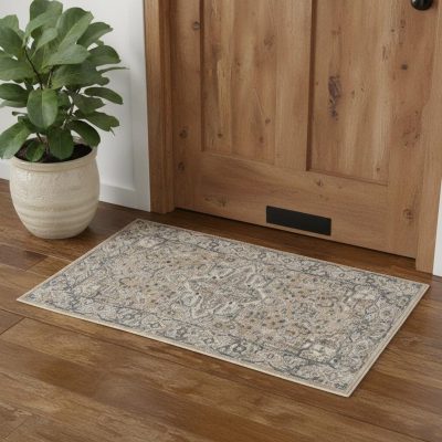 3′ X 5′ Beige and Grey Oriental Area Rug
