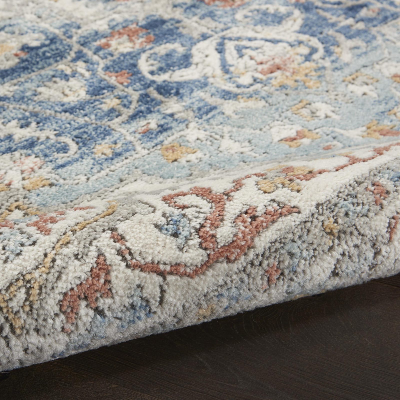 3′ X 5′ Ivory And Blue Oriental Area Rug