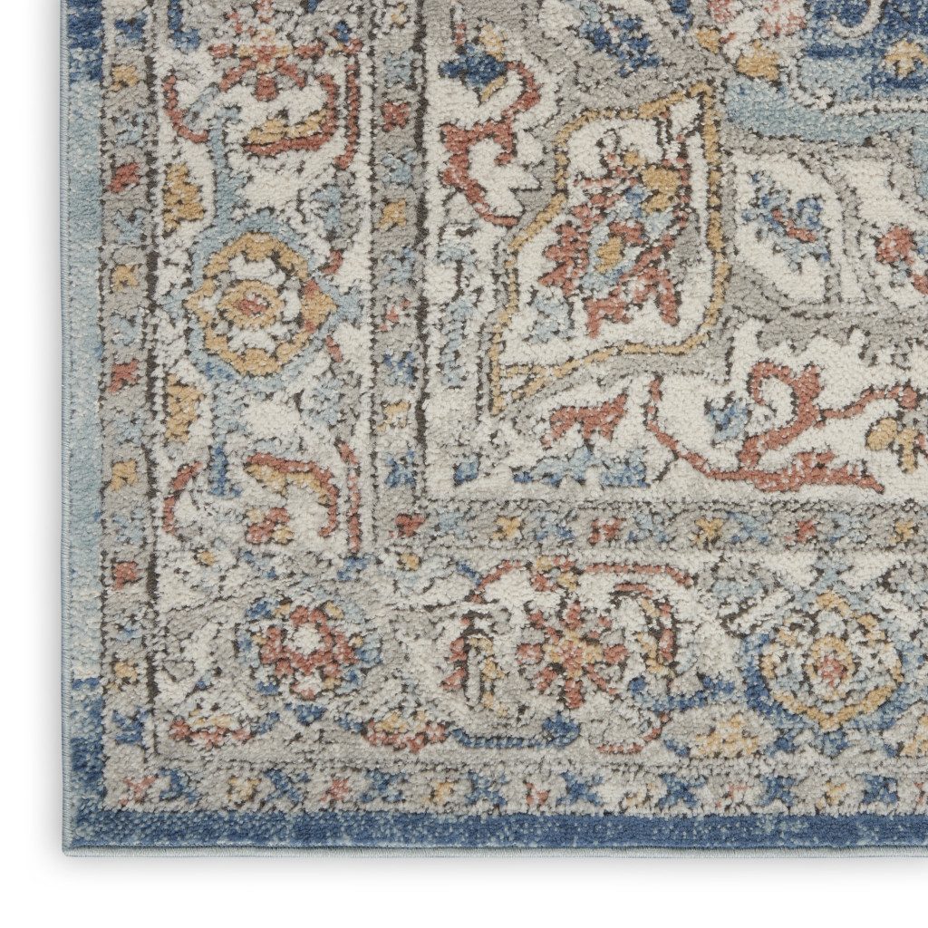3′ X 5′ Ivory And Blue Oriental Area Rug