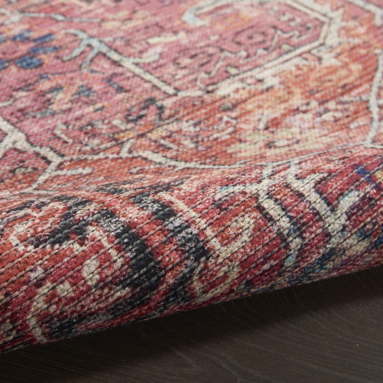 2′ X 6′ Brick Oriental Distressed Washable Runner Rug