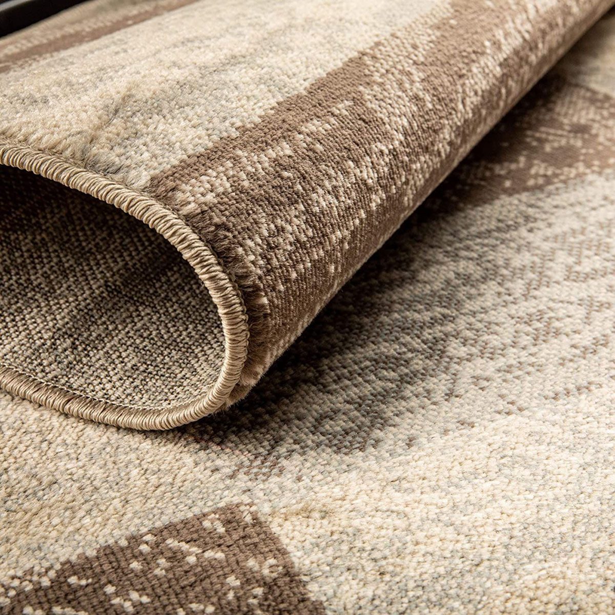 3′ X 5′ Beige Slate Gray Brown Patchwork Area Rug