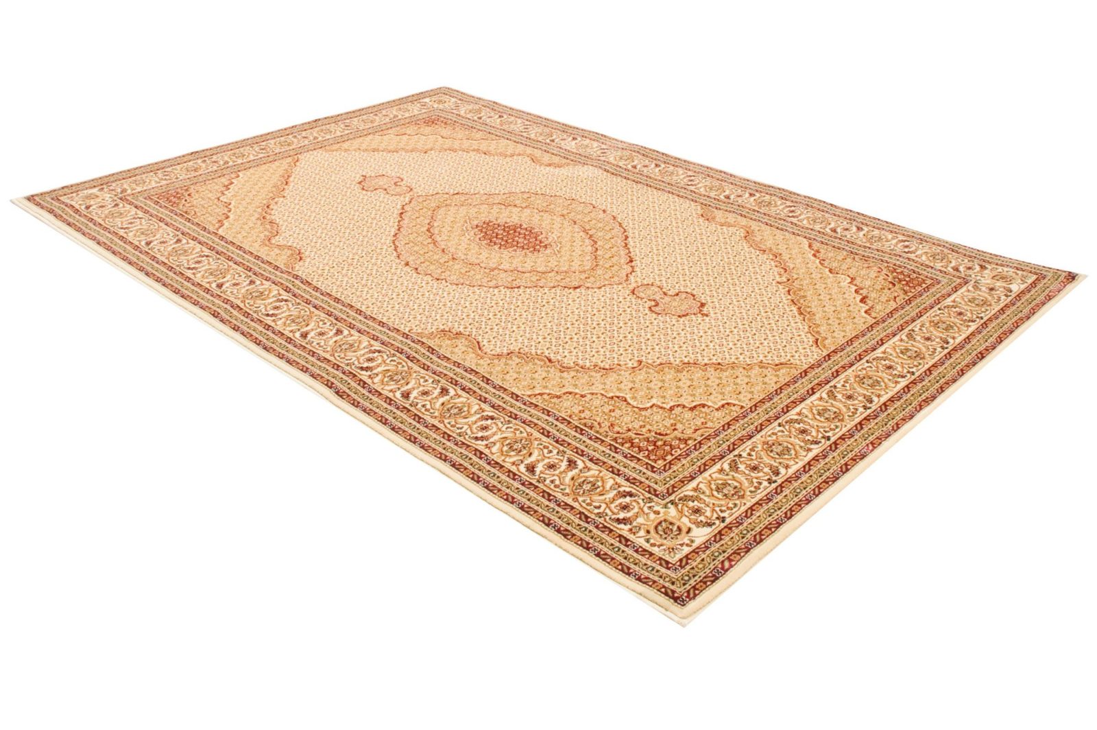 4′ X 6′ Beige and Ivory Oriental Area Rug