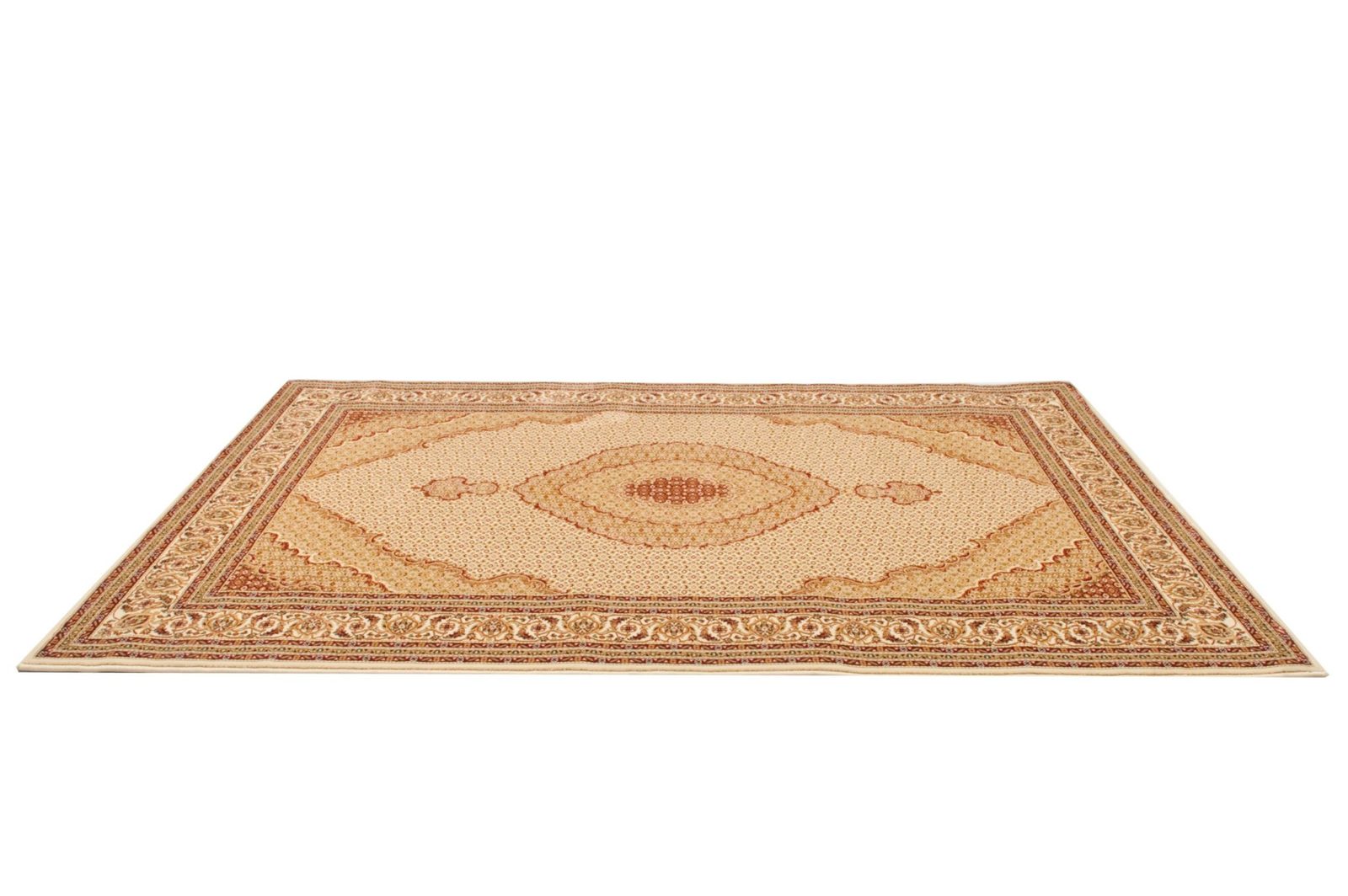 4′ X 6′ Beige and Ivory Oriental Area Rug