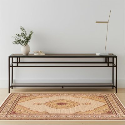 4′ X 6′ Beige and Ivory Oriental Area Rug