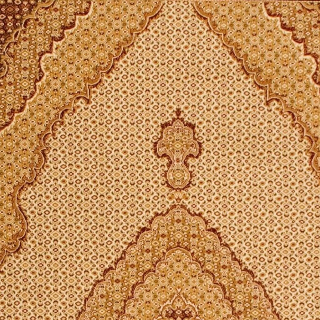 10′ Beige and Ivory Oriental Runner Rug