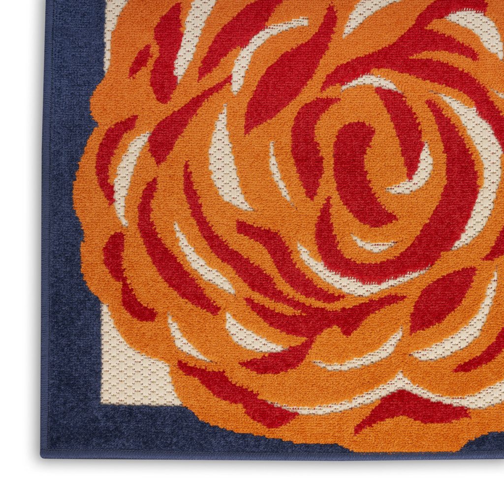 9′ X 12′ Multicolor Floral Area Rug