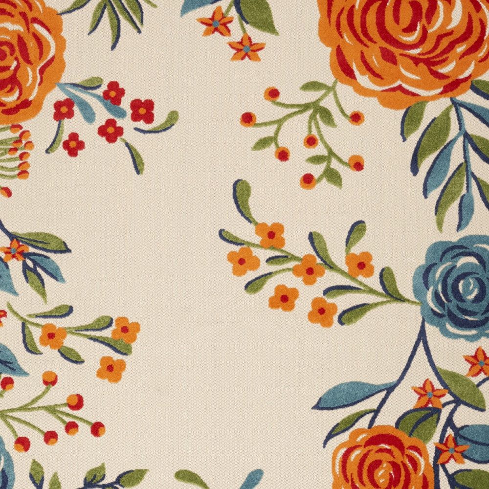 9′ X 12′ Multicolor Floral Area Rug