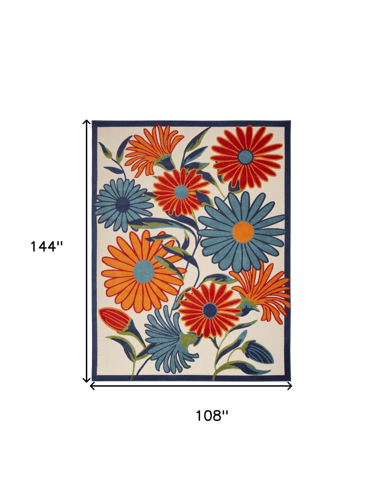 9′ X 12′ Multicolor Floral Area Rug II