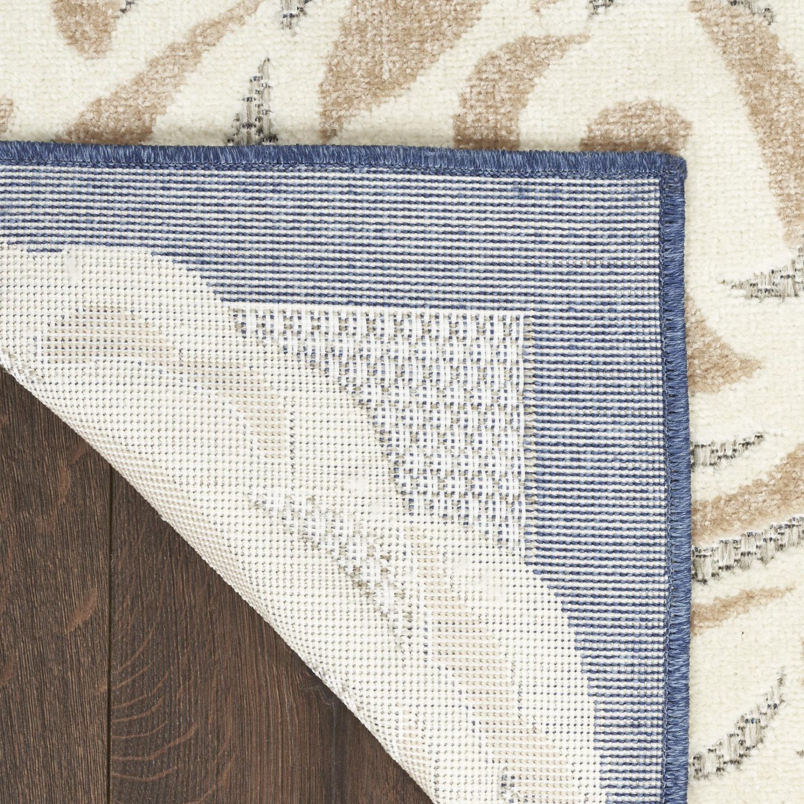 6′ X 9′ Blue And Grey Floral Area Rug