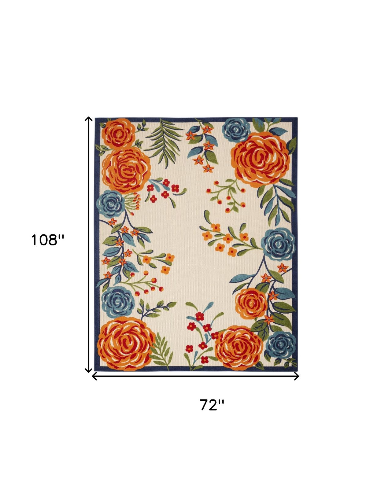 6′ X 9′ Multicolor Floral Area Rug II