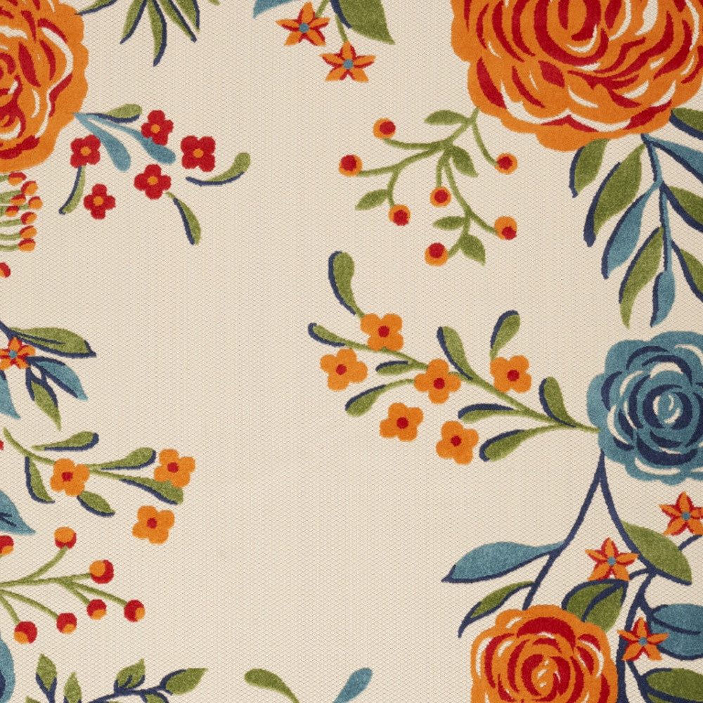 7′ X 10′ Multicolor Floral Area Rug