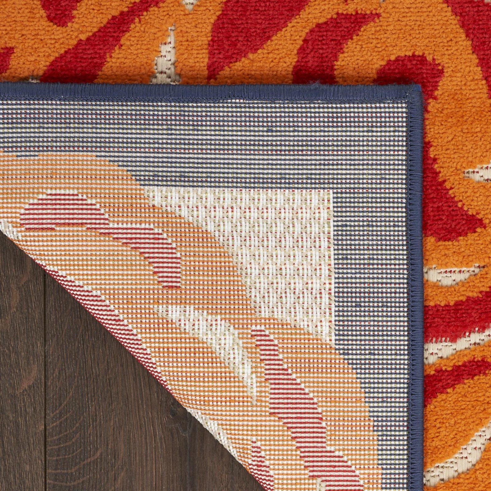 4′ X 6′ Ivory Blue Orange Floral Area Rug II