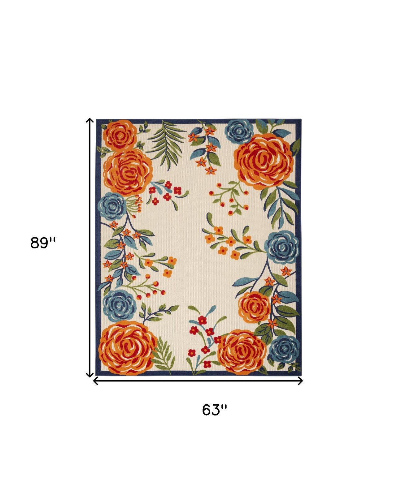 5′ X 8′ Multicolor Floral Area Rug II