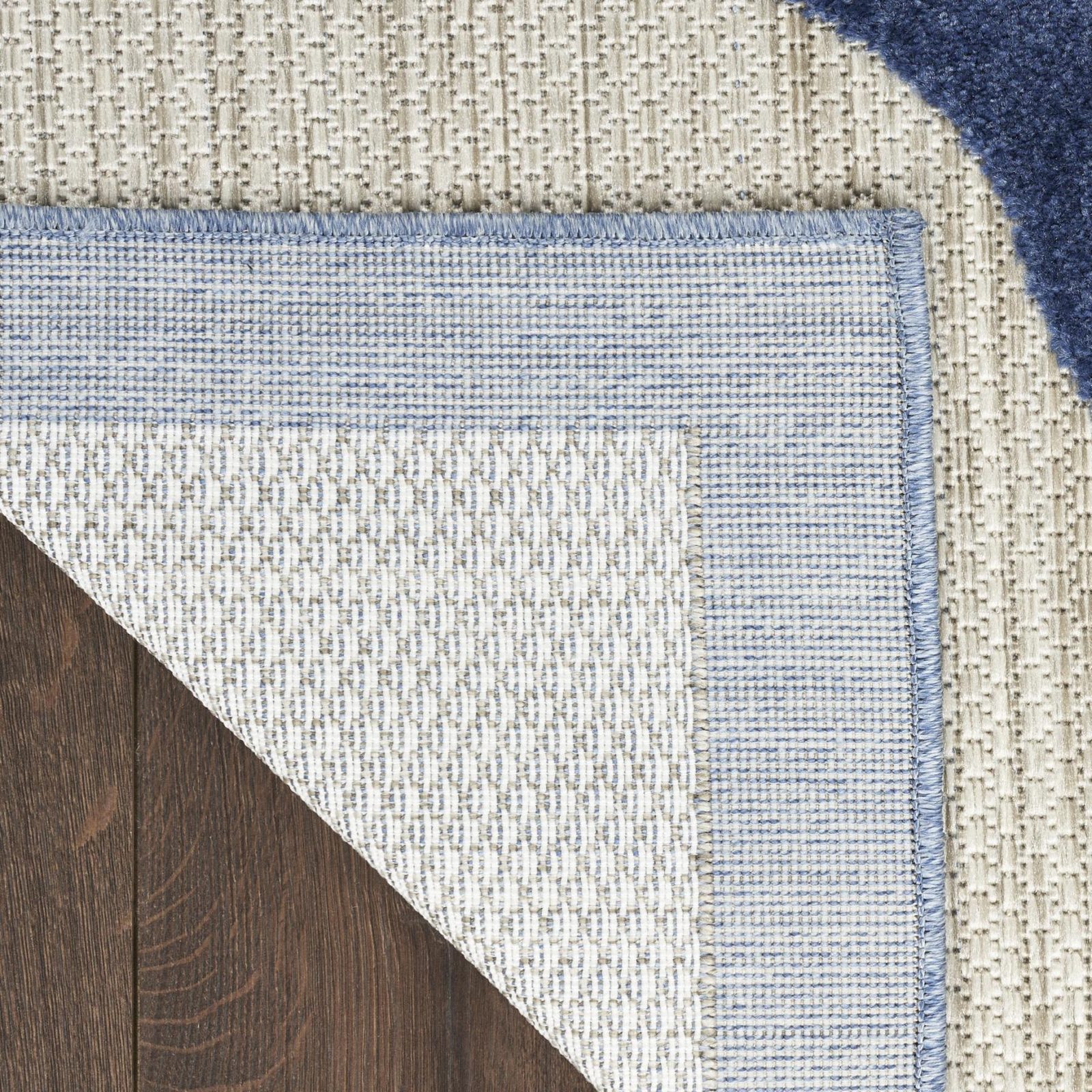 5′ X 8′ Blue and Gray Floral Area Rug