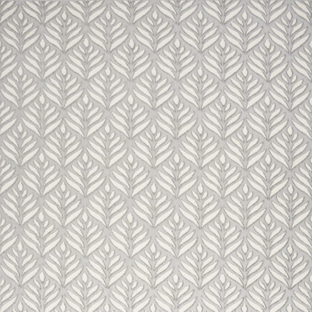8′ X 11′ Gray Floral Indoor Outdoor Area Rug