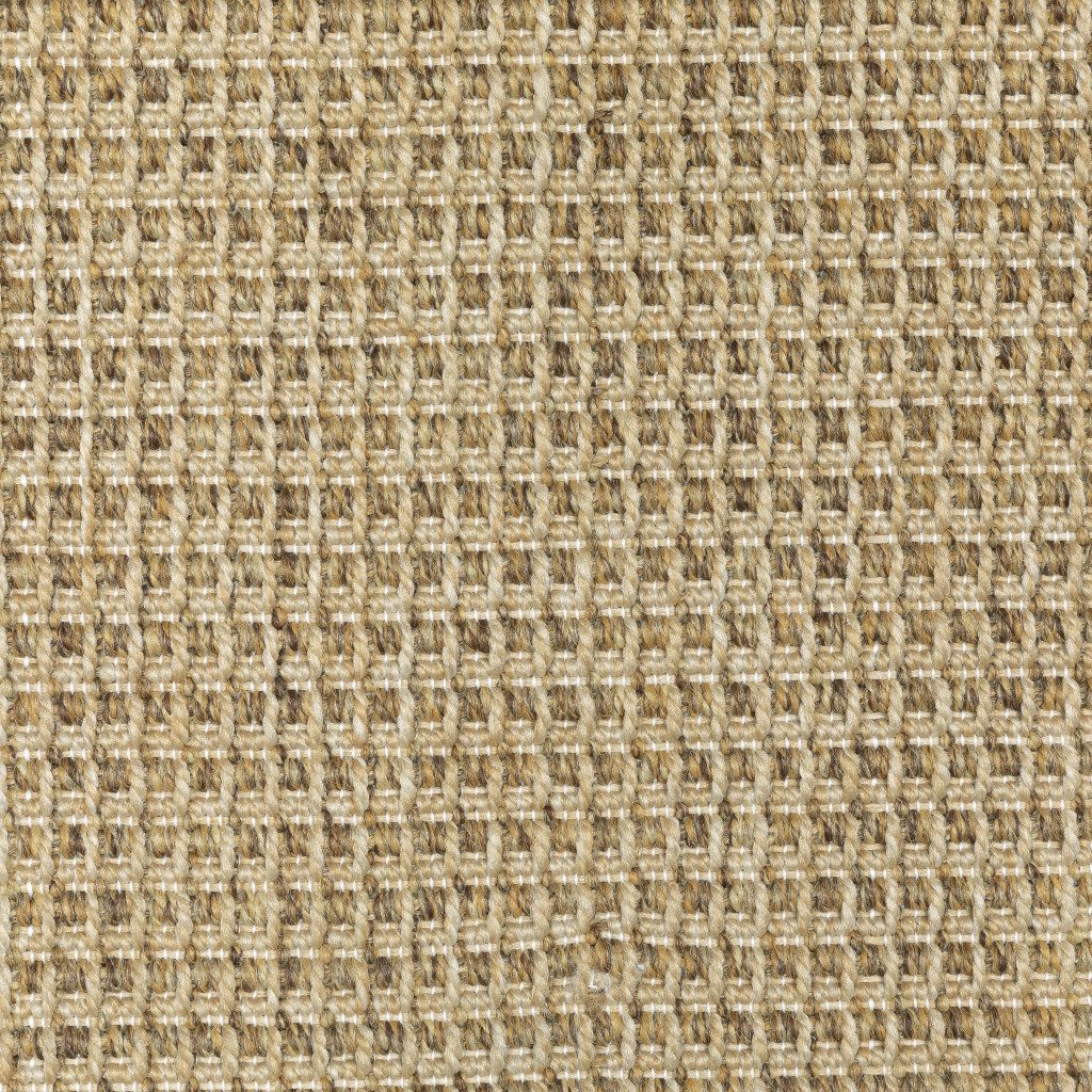 8′ X 8′ Beige Stain Resistant Indoor Outdoor Round Rug