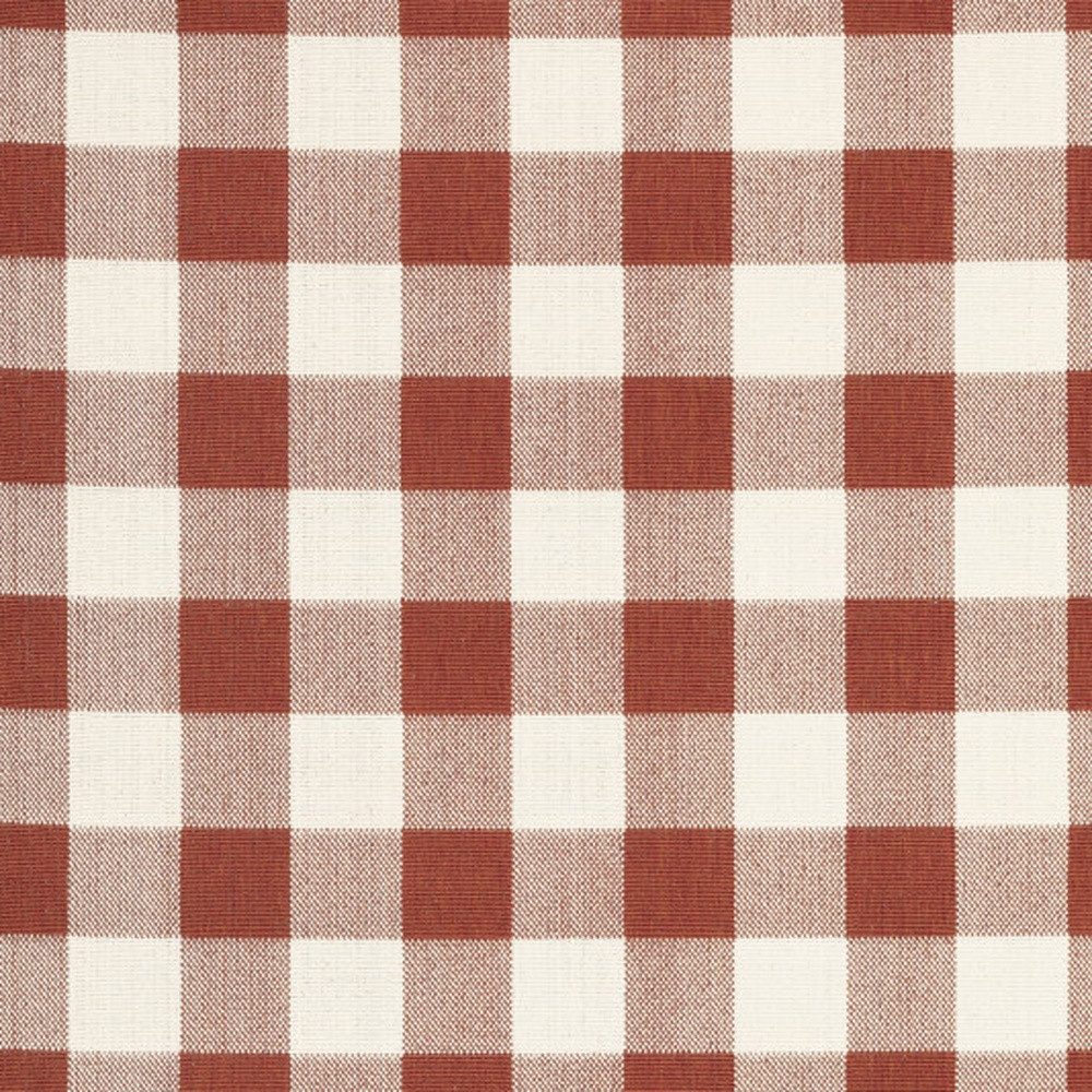 7′ X 10′ Red and Ivory Geometric Area Rug