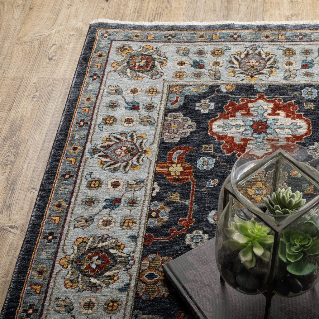 3′ X 5′ Oriental Area Rug With Fringe