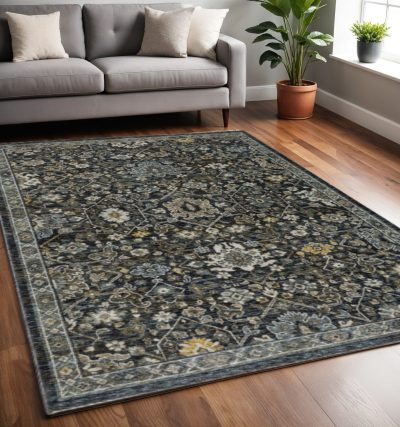 5′ X 8′ Oriental Area Rug With Fringe