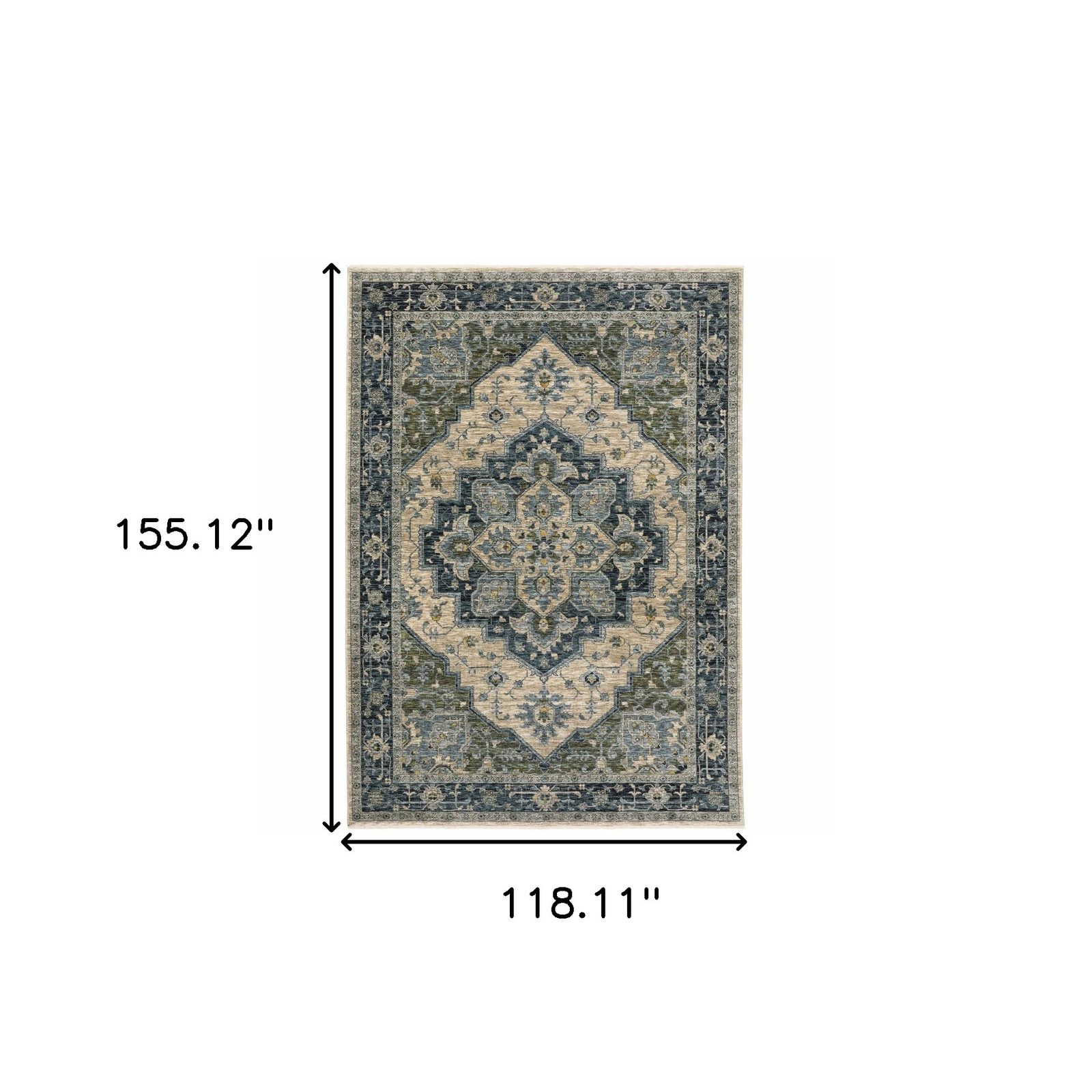 10′ X 13′ Oriental Area Rug With Fringe II