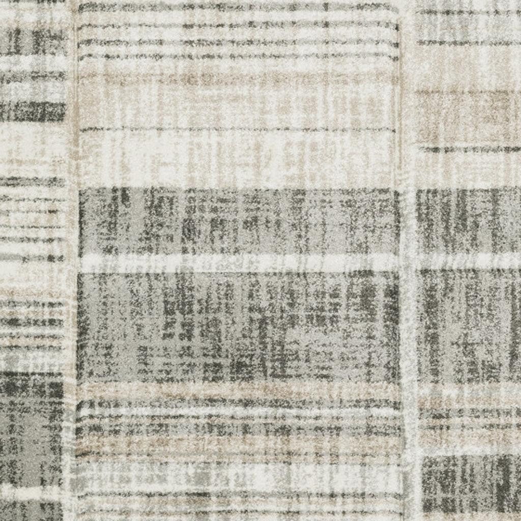 10′ X 13′ Grey Geometric Area Rug