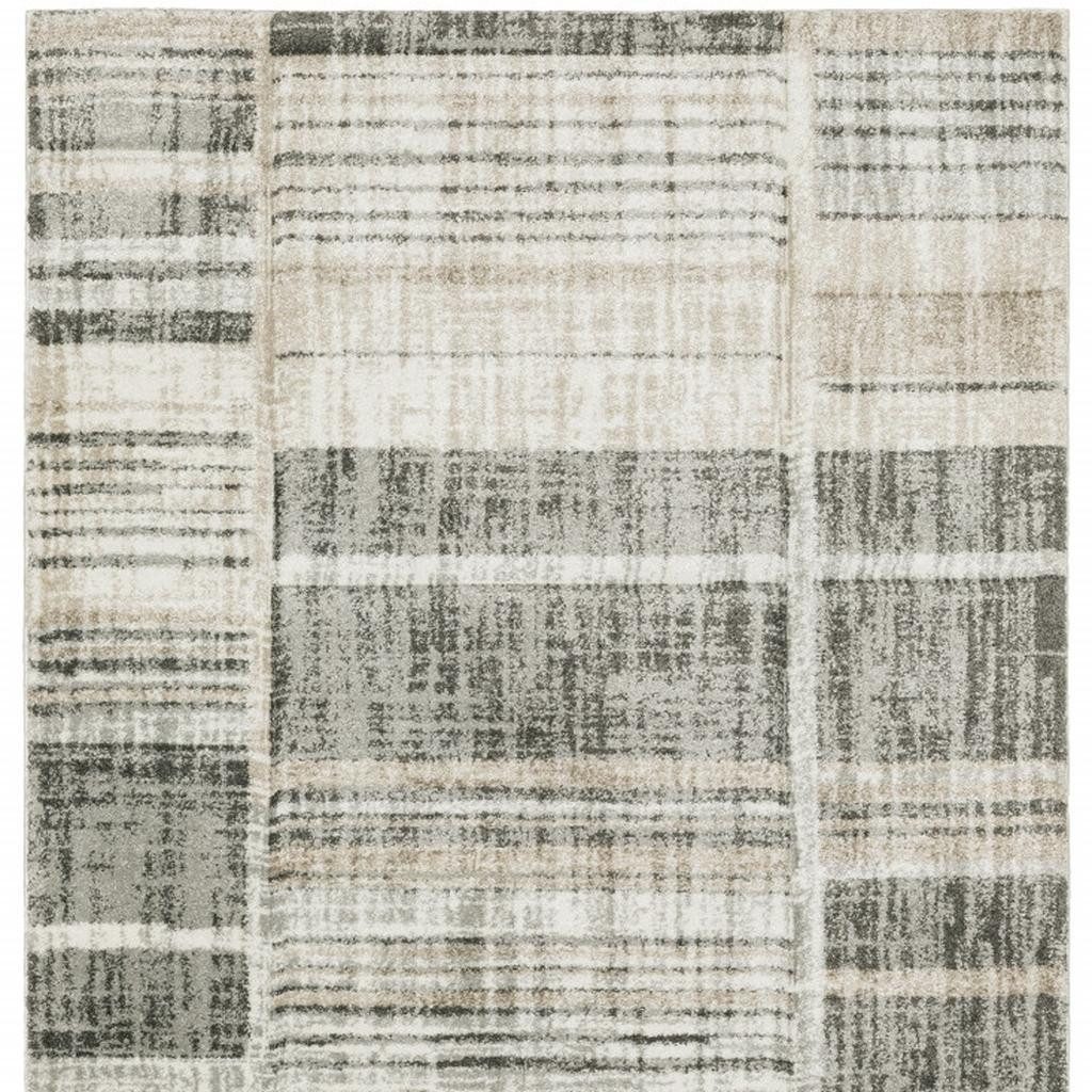 10′ X 13′ Grey Geometric Area Rug