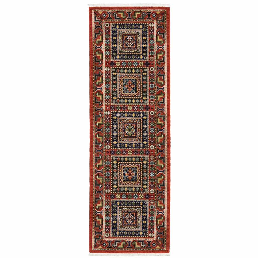 2′ X 6′ Oriental Runner Rug With Fringe