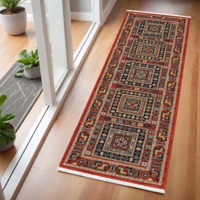2′ X 6′ Oriental Runner Rug With Fringe